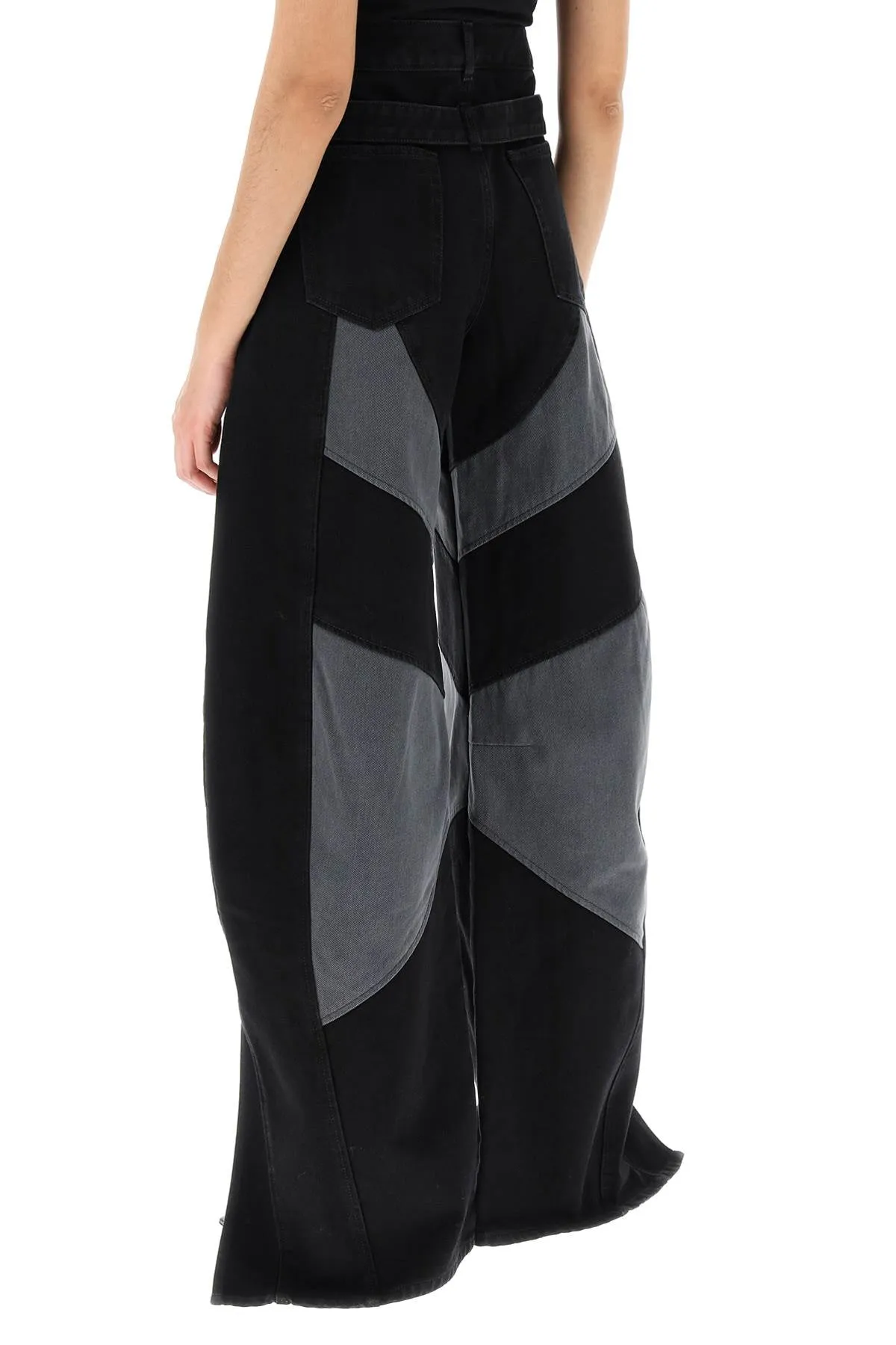 TWO-TONE PANEL JEANS