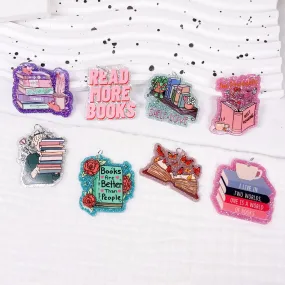 Wholesale 10pcs Acrylic Glitter Version of The Back-to-school Season Earrings Small Pendant DIY Accessories