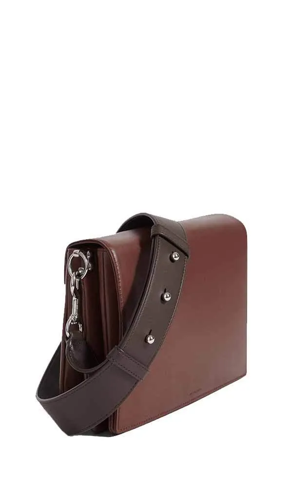 Zep Leather Box Bag - Port Burgundy / Oxblood